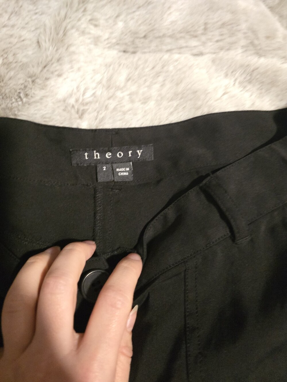 Theory 100% Silk Womens Black Cargo Jogger Pants Office Buisness Summer Cool XS - Picture 4 of 7